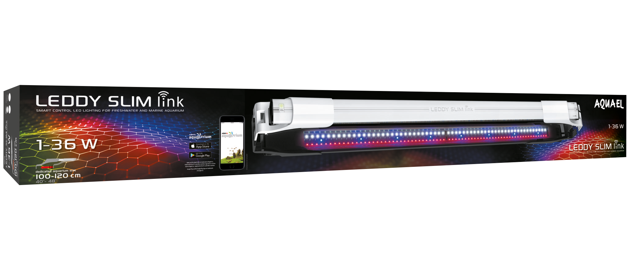 Aquarium LED 36W avec éclairage par minuterie Lumière supérieure facile à  utiliser, 70-90cm